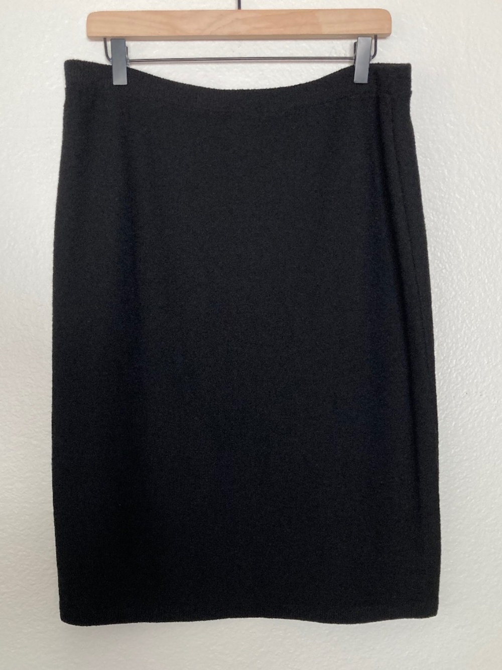 Vtg Steve Fabrikant Neiman Marcus Knit Wool Blend Pencil Skirt Large Made in USA